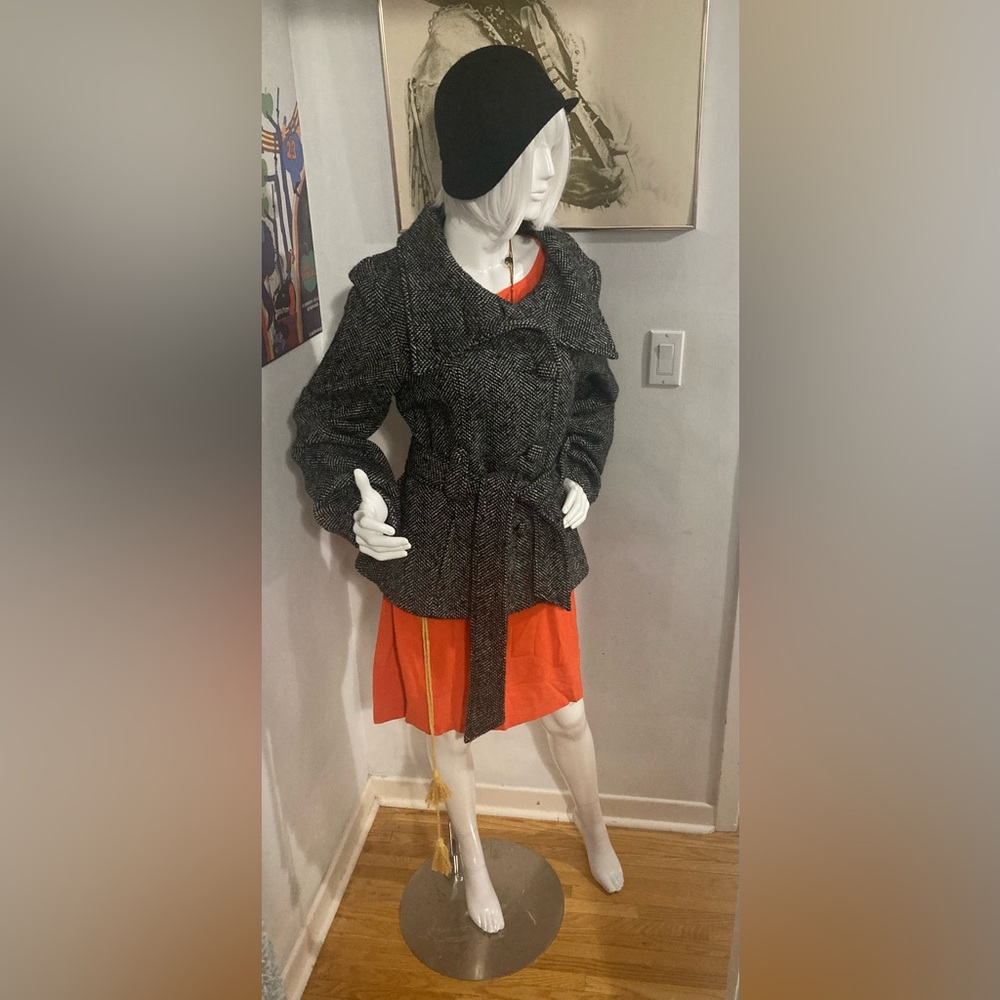 Vintage Y2K Curated 1920s Theme Outfit - Coat, Hat, Gloves, Dress, Accessories - Picture 4 of 15